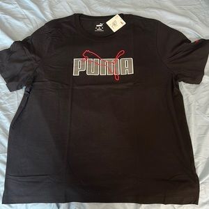 Puma Men's Essentials Heather Big & Tall Size 3XL Shirt - Black/Red NWT